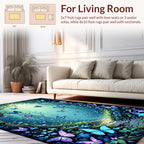 Enchanted Forest Butterfly Pattern Rug