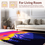 Vivid Sunset Mountain Scenery Rug