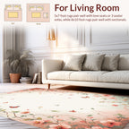 Whimsical Floral Butterflies Art Rug