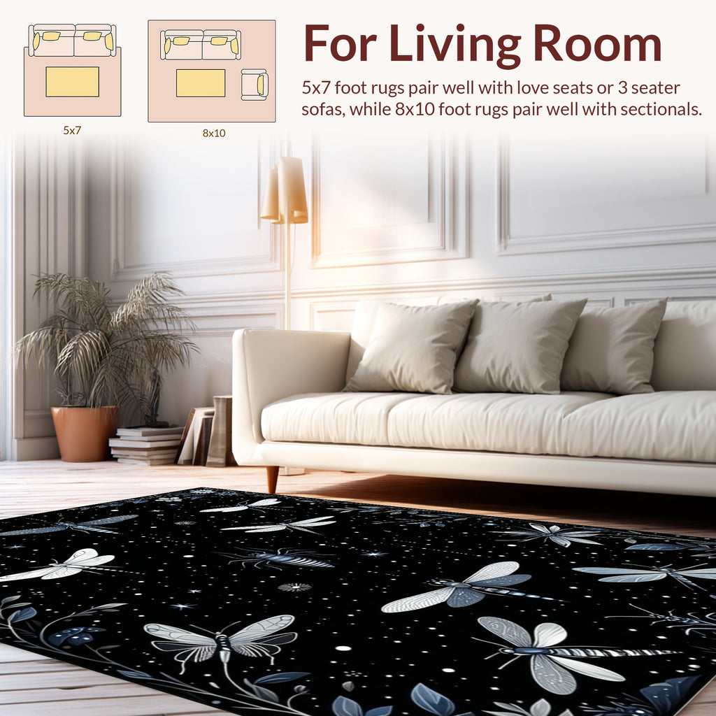 Magical Insect Starry Night Design Rug