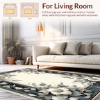 Elegant Floral Vine Art Deco Pattern Rug