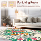 Vibrant Floral Vine Pattern Rug