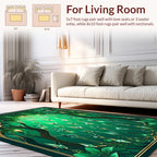 Enchanted Emerald Forest Crystal Vines Rug