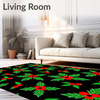 Classic Holly Berry Sprig Repeat Rug