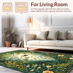 Enchanted Forest Butterfly Scene Rug