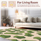 Camouflage Abstract Organic Shapes Rug