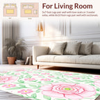 Pink floral vine pattern Rug