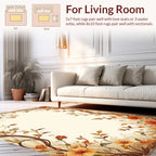 Floral Vines Delicate Blooms Pattern Rug