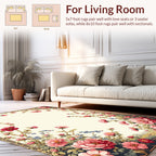 Elegant Floral Garden Pattern Rug