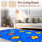 Playful Fish Aquatic Pattern Rug