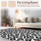 Bold Black Animal Print Design Rug
