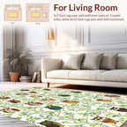 Woodland Owl Branch Pattern Rug