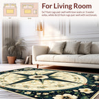 Floral Compass Motif Rug