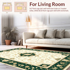 Elegant Floral Scroll Centerpiece Rug