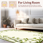 Green Vine Botanical Border Design Rug