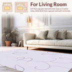 Abstract Line Art Lavender Rug