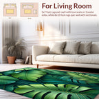 Lush Tropical Leaf Design Rug
