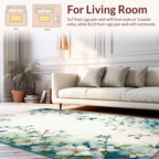 Coastal Floral Vine Silhouette Rug