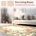 Soft Pink Roses Vine Pattern Rug