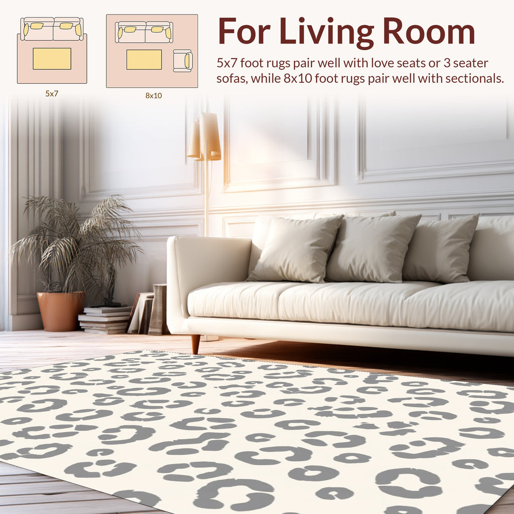 Cheetah Spot Print Pattern Rug