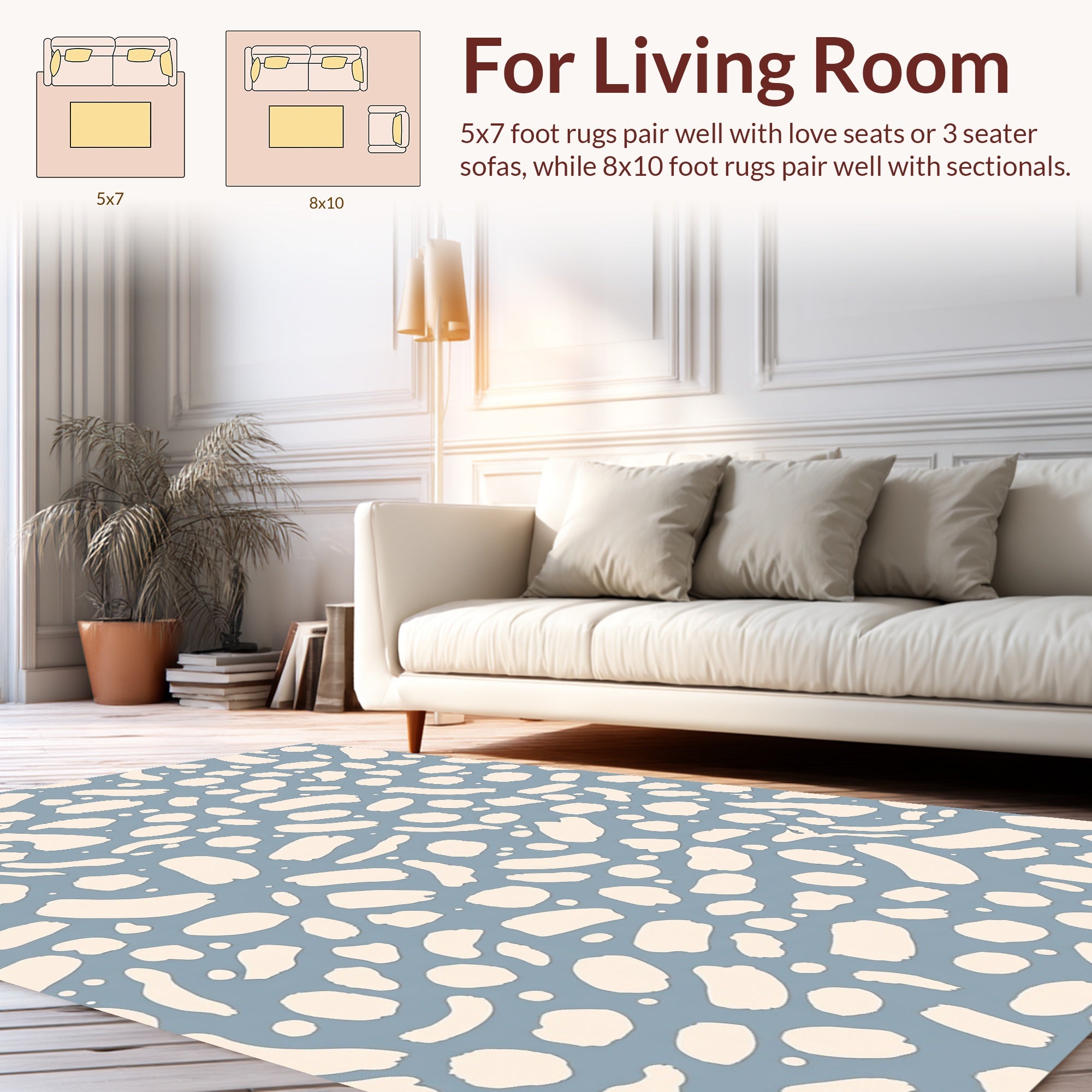 Speckled Brushstroke Pattern Rug