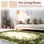 Earthy Vine Floral Art Nouveau Rug