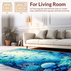 Oceanic Undersea Life With Fish Rug