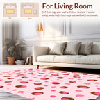 Pink Leopard Dot Print Design Rug