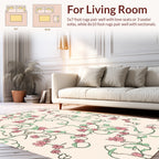 Delicate Floral Vines Pattern Design Rug