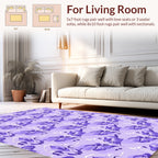 Ornate Floral Abstract Lavender Design Rug