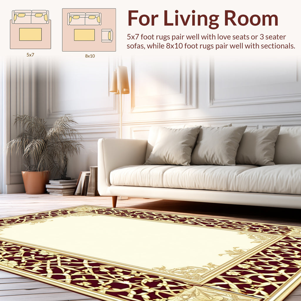 Ornate Floral Paisley Pattern Rug