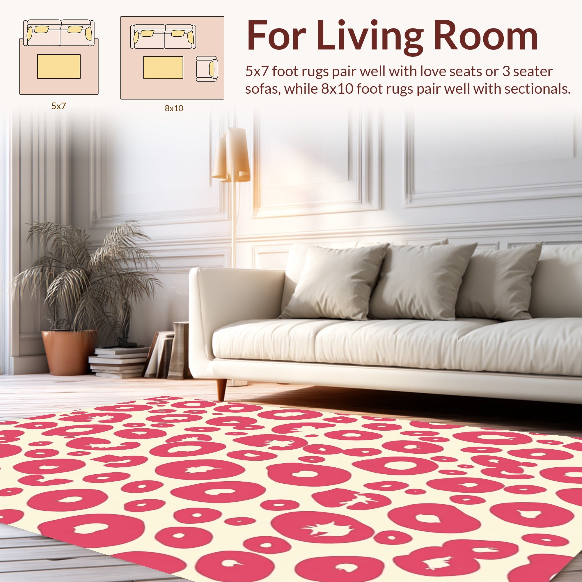 Playful Spot Pattern Design Rug