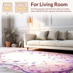 Fantasy Floral Vine Butterfly Pattern Rug