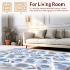 Abstract Organic Blue Tone Rug