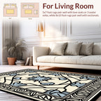 Classic Black Floral Mandala Rug
