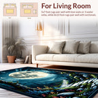 Enchanting Lunar Landscape With Winding Path Rug
