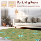 Botanical Floral Hand-Drawn Pattern Rug