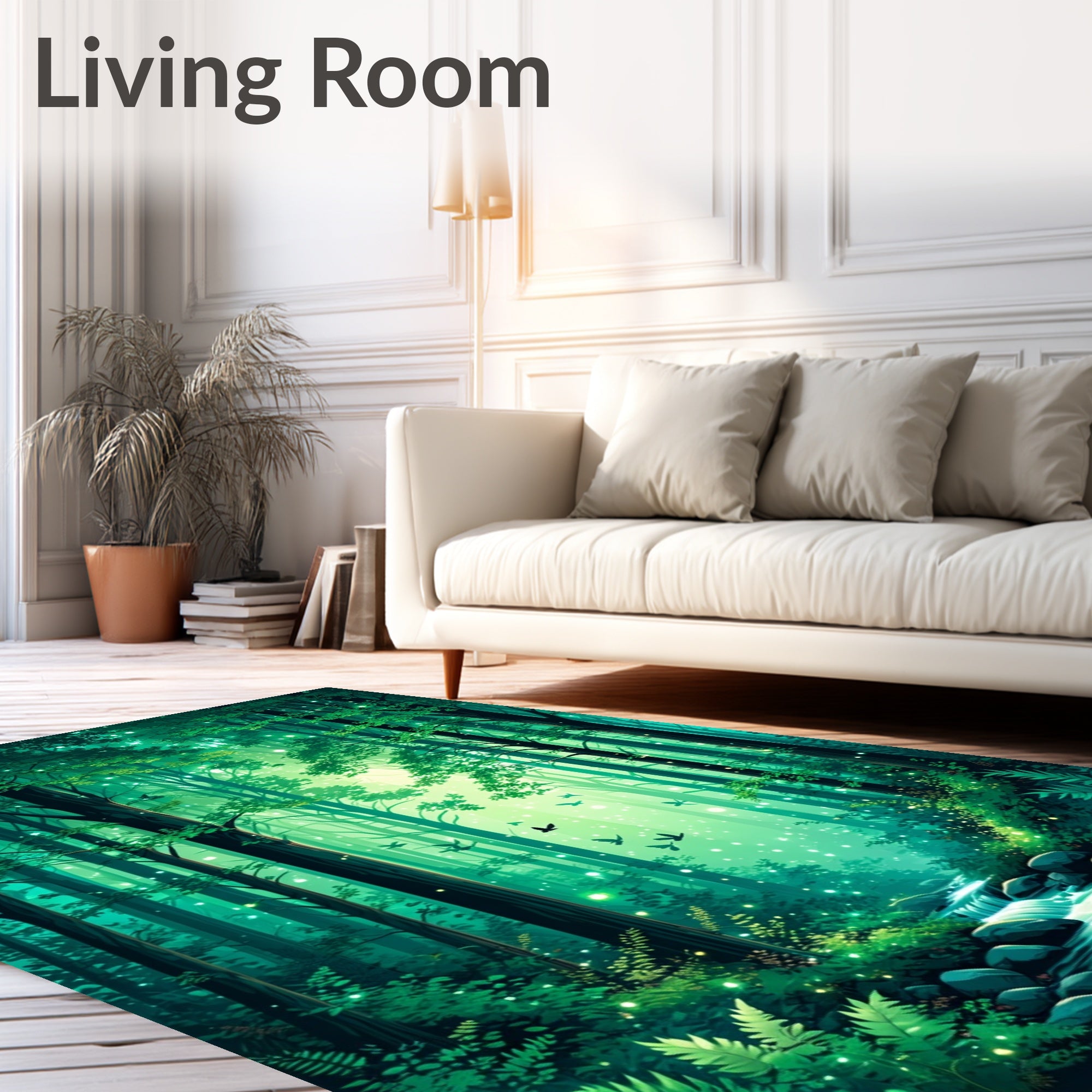 Enchanted Forest With Magical Glow Rug