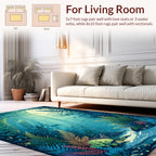Enchanted Forest Fern Pattern Rug