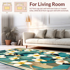 Tropical Floral Leaf Pattern Rug