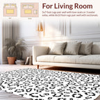 Black and White Abstract Animal Print Rug