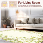 Delicate Vine And Leaf Border Design Rug