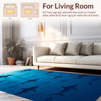 Oceanic Sharks Under Sunlight Rays Rug