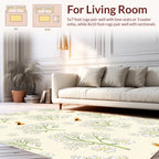 Ornate Floral Bird Pattern Design Rug