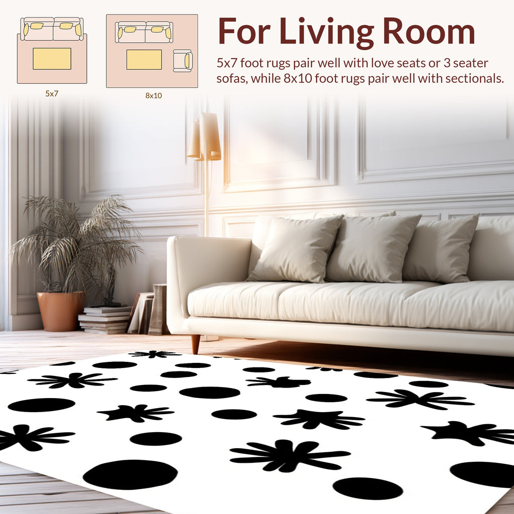 Abstract Dot Starburst Pattern Rug