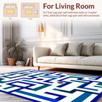 Modern Geometric Maze Pattern Rug