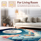 Dreamy Moon Cloud Arch Design Rug