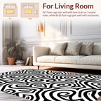 Abstract Swirls Lines Pattern Rug