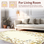 Floral Vine Art Nouveau Border Rug
