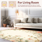 Elegant Peony Vine Floral Rug